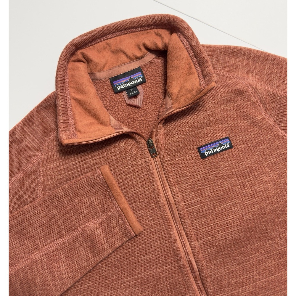 Patagonia Women's Better Sweater Full Zip Jacket Sz M Orange Fleece Outdoor Hike